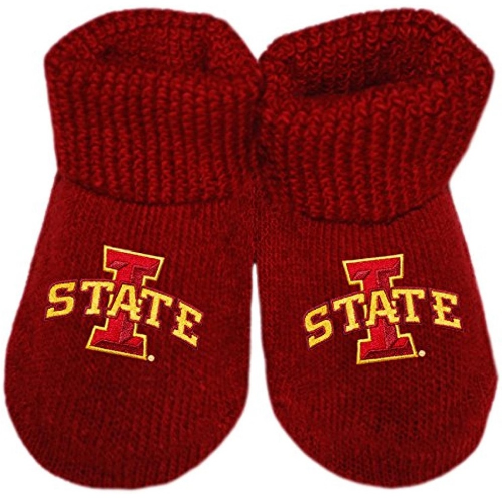 Iowa State Cyclone Creative Knitwear Newborn Bootie Socks
